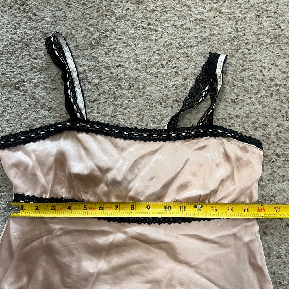 New York City Co 100% silk Babydoll Milkmaid Camisole Blush Y2K Sexy Tank Top M - Picture 11 of 12